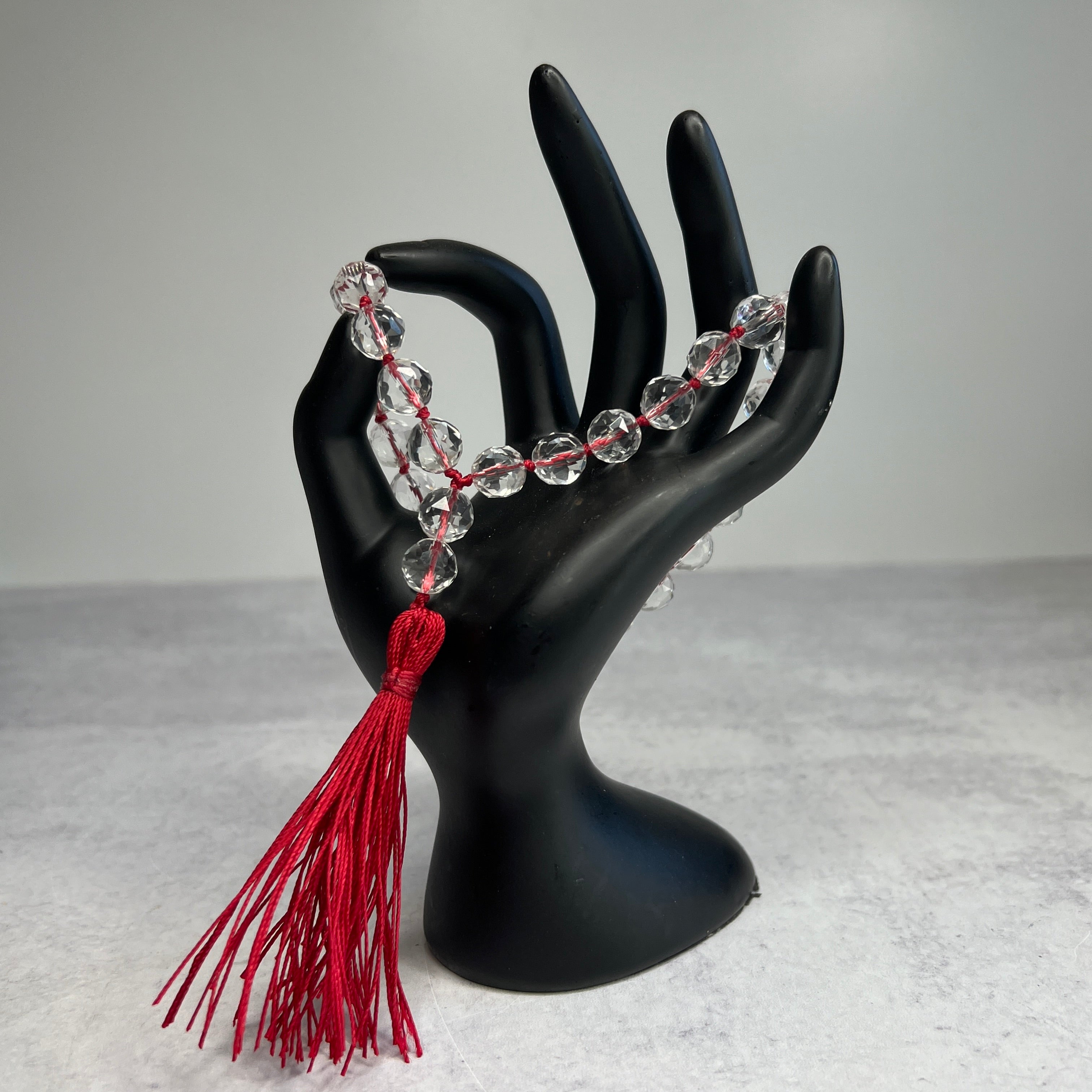 Clear Quartz Hand Mala 10mm