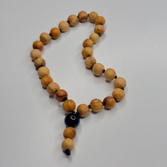 Palo Santo Hand Knotted Hand Mala 8mm | 27 Bead | Prayer Bead | Japa Mala | Meditation Bracelet | Mantra and Reiki Infused
