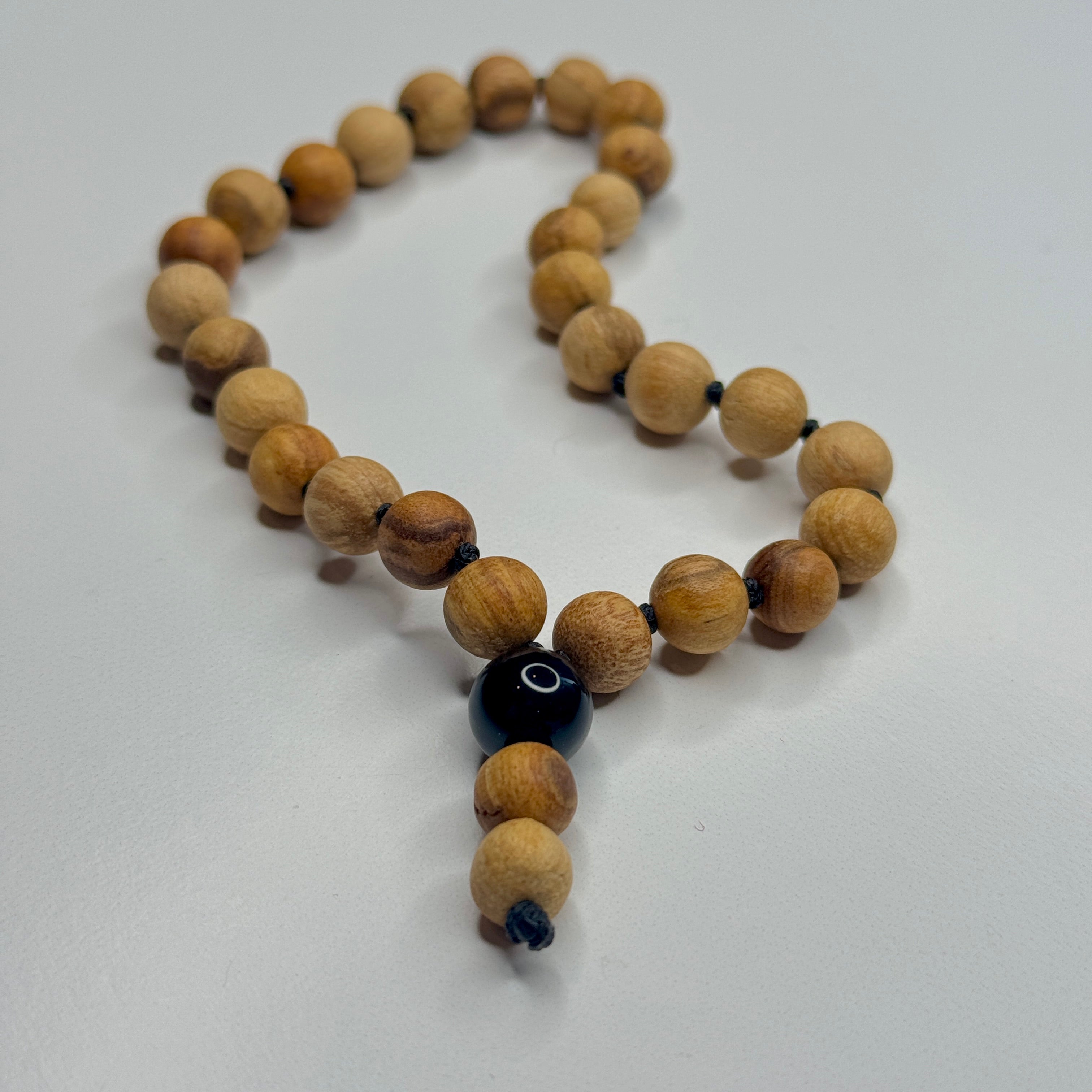 Palo Santo Hand Knotted Hand Mala 8mm | 27 Bead | Prayer Bead | Japa Mala | Meditation Bracelet | Mantra and Reiki Infused