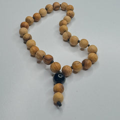 Palo Santo Hand Knotted Hand Mala 8mm | 27 Bead | Prayer Bead | Japa Mala | Meditation Bracelet | Mantra and Reiki Infused