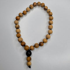 Palo Santo Hand Knotted Hand Mala 8mm | 27 Bead | Prayer Bead | Japa Mala | Meditation Bracelet | Mantra and Reiki Infused