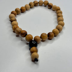 Palo Santo Hand Knotted Hand Mala 8mm | 27 Bead | Prayer Bead | Japa Mala | Meditation Bracelet | Mantra and Reiki Infused