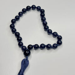 Blue Goldstone Hand Knotted Hand Mala 8mm | 27 Bead | Prayer Bead | Japa Mala | Meditation Bracelet | Mantra and Reiki Infused