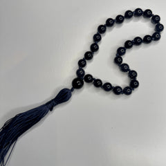 Blue Goldstone Hand Knotted Hand Mala 8mm | 27 Bead | Prayer Bead | Japa Mala | Meditation Bracelet | Mantra and Reiki Infused
