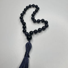 Blue Goldstone Hand Knotted Hand Mala 8mm | 27 Bead | Prayer Bead | Japa Mala | Meditation Bracelet | Mantra and Reiki Infused