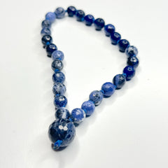 Sodalite Hand Knotted Hand Mala 8mm | 27 Bead | Prayer Bead | Japa Mala | Meditation Bracelet | Mantra and Reiki Infused