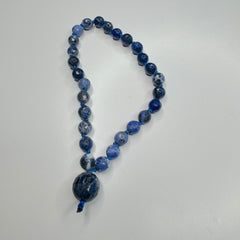 Sodalite Hand Knotted Hand Mala 8mm | 27 Bead | Prayer Bead | Japa Mala | Meditation Bracelet | Mantra and Reiki Infused