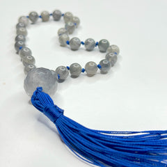 Labradorite Hand Knotted Hand Mala 8mm | 27 Bead | Prayer Bead | Japa Mala | Meditation Bracelet | Mantra and Reiki Infused