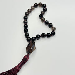 Smoky Quartz Hand Mala 8mm (27 beads)