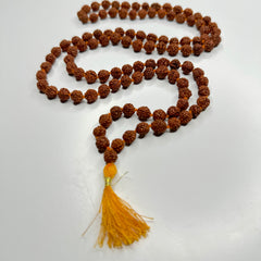 Rudraksha Hand Knotted Mala 8mm | 108 Bead | Prayer Beads | Prayer Necklace | Meditation| Mantra | Sound Healing | Reiki Infused