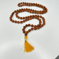 Rudraksha Hand Knotted Mala 8mm | 108 Bead | Prayer Beads | Prayer Necklace | Meditation| Mantra | Sound Healing | Reiki Infused