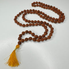 Rudraksha Hand Knotted Mala 8mm | 108 Bead | Prayer Beads | Prayer Necklace | Meditation| Mantra | Sound Healing | Reiki Infused