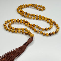 Palo Santo Mala with Light Brown Cord