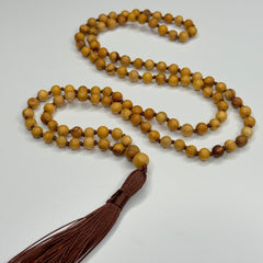Palo Santo Mala with Light Brown Cord