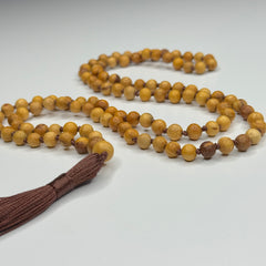 Palo Santo Mala with Light Brown Cord