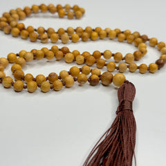Palo Santo Mala with Light Brown Cord