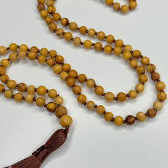 Palo Santo Mala with Light Brown Cord