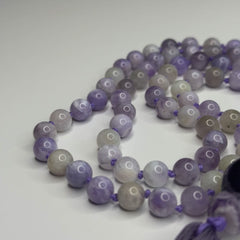 Purple Opal & Amethyst Hand Knotted Mala 8mm | 108 Bead |  Mantra | Sound Healing | Reiki Infused