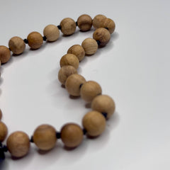 Palo Santo Hand Knotted Hand Mala 8mm | 27 Bead | Prayer Bead | Japa Mala | Meditation Bracelet | Mantra and Reiki Infused