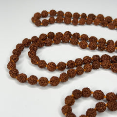 Rudraksha Hand Knotted Mala 8mm | 108 Bead | Prayer Beads | Prayer Necklace | Meditation| Mantra | Sound Healing | Reiki Infused