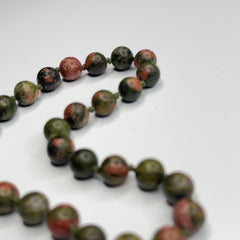 Unakite Hand Knotted Hand Mala 8mm | 27 Bead | Prayer Bead | Japa Mala | Meditation Bracelet | Mantra and Reiki Infused