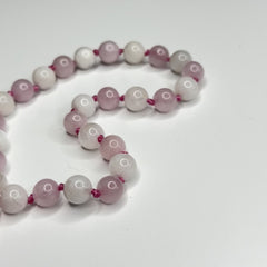 Rose Quartz & Moonstone Hand Mala 8mm (Pregnancy, Infertility, New Born, & Child Loss)