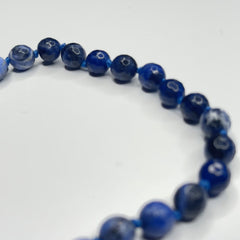 Sodalite Hand Knotted Hand Mala 8mm | 27 Bead | Prayer Bead | Japa Mala | Meditation Bracelet | Mantra and Reiki Infused