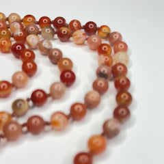 Banded Carnelian Mala 6mm | 108 Bead | Japa Mala | Hand Knotted | Mantra | Sound Healing | Reiki Infused