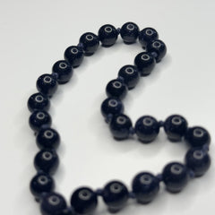 Blue Goldstone Hand Knotted Hand Mala 8mm | 27 Bead | Prayer Bead | Japa Mala | Meditation Bracelet | Mantra and Reiki Infused