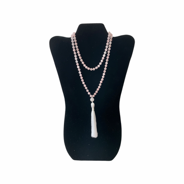 Rose Quartz Hand Knotted Japa Mala, Prayer Beads, Meditation Beads. 8mm 108 Beads. Mantra, Sound Healing & Reiki Infused