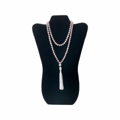 Rose Quartz Hand Knotted Japa Mala, Prayer Beads, Meditation Beads. 8mm 108 Beads. Mantra, Sound Healing & Reiki Infused