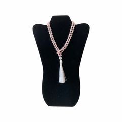 Rose Quartz Hand Knotted Japa Mala, Prayer Beads, Meditation Beads. 8mm 108 Beads. Mantra, Sound Healing & Reiki Infused