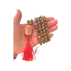 Lotus Pond Unakite Mala