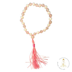 Rose Quartz & Moonstone Hand Mala 8mm (Pregnancy, Infertility, New Born, & Child Loss)