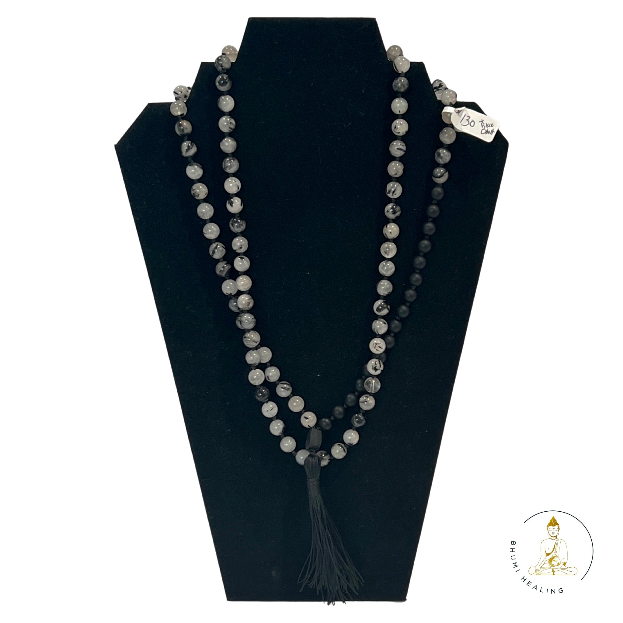 Tourmaline Quartz Mala 8mm