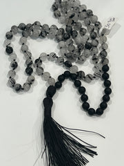 Tourmaline Quartz Mala 8mm