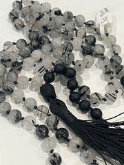 Tourmaline Quartz Mala 8mm