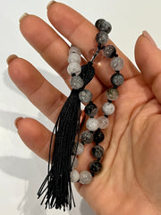 Tourmaline Quartz Hand Mala (27 beads)8mm