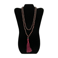 Red Garnet Hand Knotted Mala 8mm 108 Bead | Mantra, Sound Healing & Reiki Infused | Prayer Beads