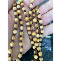 Palo Santo Mala with Light Brown Cord