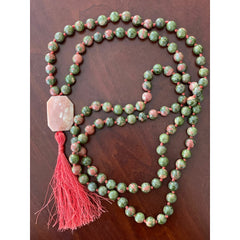 Lotus Pond Unakite Mala