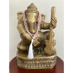 Rose Quartz Hand Knotted Japa Mala, Prayer Beads, Meditation Beads. 8mm 108 Beads. Mantra, Sound Healing & Reiki Infused